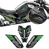 For Z900 Z900SE Z 900 SE 2025 Anti slip carbon fiber texture bottom rubber side fuel tank sticker, fuel tank pad, fuel tank knee pad z900 z900se 2019-2025 motorcycle accessories (Green)