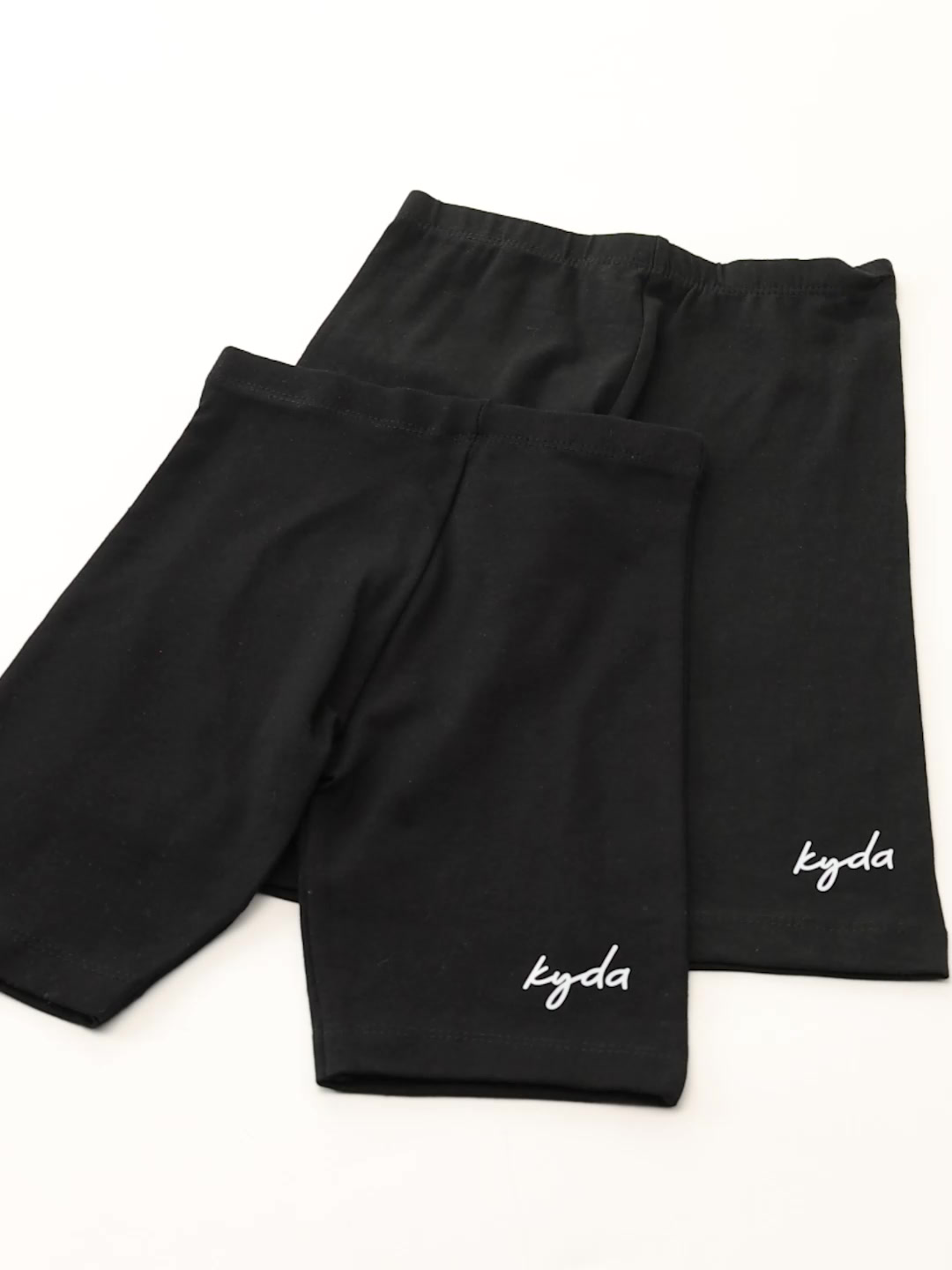 Stretch Is Comfort Girl's Cotton Bike Shorts Set Of 3 Pieces - Black - S