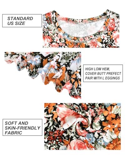 Image of CARCOS Plus Size Tops for Women Short Sleeve Shirt Summer Star /Leopard /Tie Dye /Flower Crewneck Pullover Tunic XL-5XL