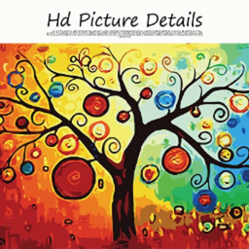 Arbre de vie peinture abstraite toile affiche scandinave 40x80 cm - 3