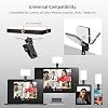 Newmowa Black Rechargeable Selfie Light - Portable Clip Video for Phone/Laptop/Camera With Smart Sensor, 3 Modes, 2000mAh Battery for Selfie/Makeup/Video Conference/TikTok