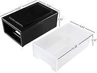 Vista 3 de 6 Quart Plastic Stacking Storage Drawer Unit, Small Desktop Storage Drawers, 3 Packs