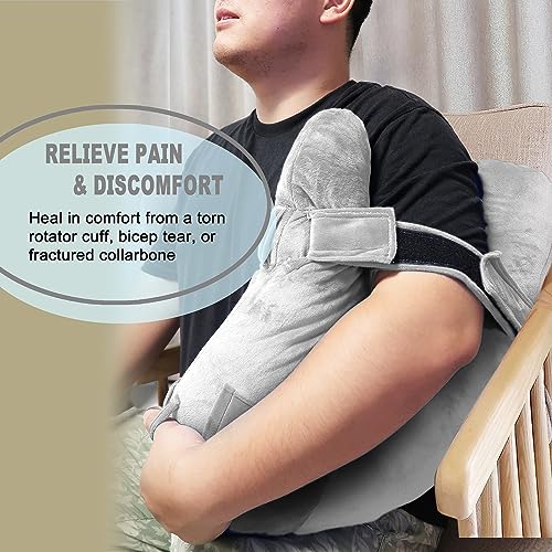 Shoulder-Surgery-Pillow-Super-Soft-Rotator-Cuff-Pillow-for-Sleeping-Relief-from-Shoulder-Pain-or-Frozen-Shoulder-for-Post-Op-Comfort-Arm-Shoulder-Support-HealingCharcoal-Grey