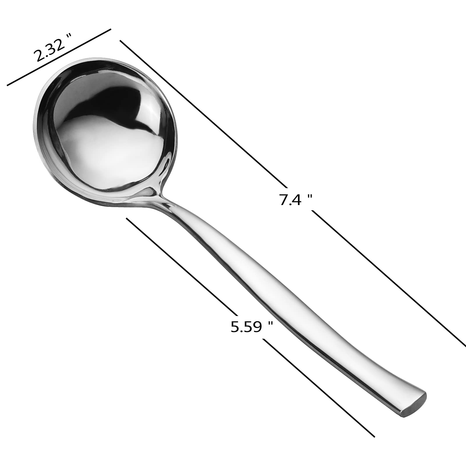 Latitude Run® Stainless Steel 7" Gravy Hammered Spoon