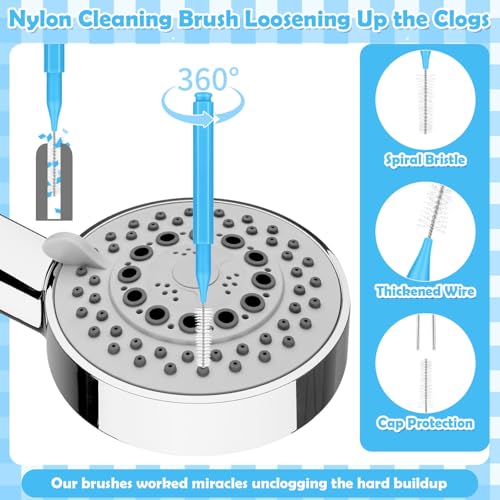Image of 80 Pcs Multisize Shower Head Cleaner Tool, 70 Pcs Shower Head Cleaning Brush Picks for Unclogging Small Hole,10 Pcs Showerhead Clogger Removal with Storage Box for Household Bathroom(Colorful)