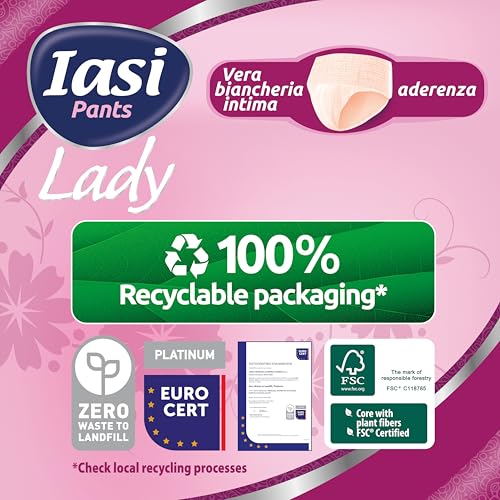 Iasi Pants Lady, 12 Mutande Assorbenti Donna Monouso, Assorbenza Plus, Taglia L, 12 Unità - 8