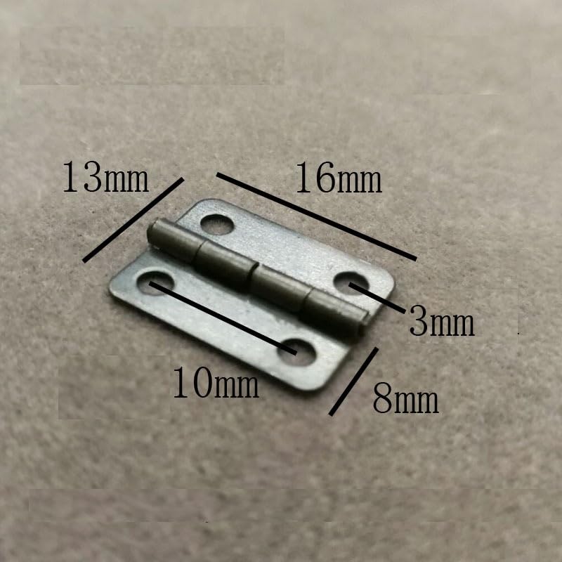 Zawiasy meblowe， Zawias metalowy 10/20 sztuk w 0, 62 *, 51 cala Czarne, płaskie(Pack of 20)
