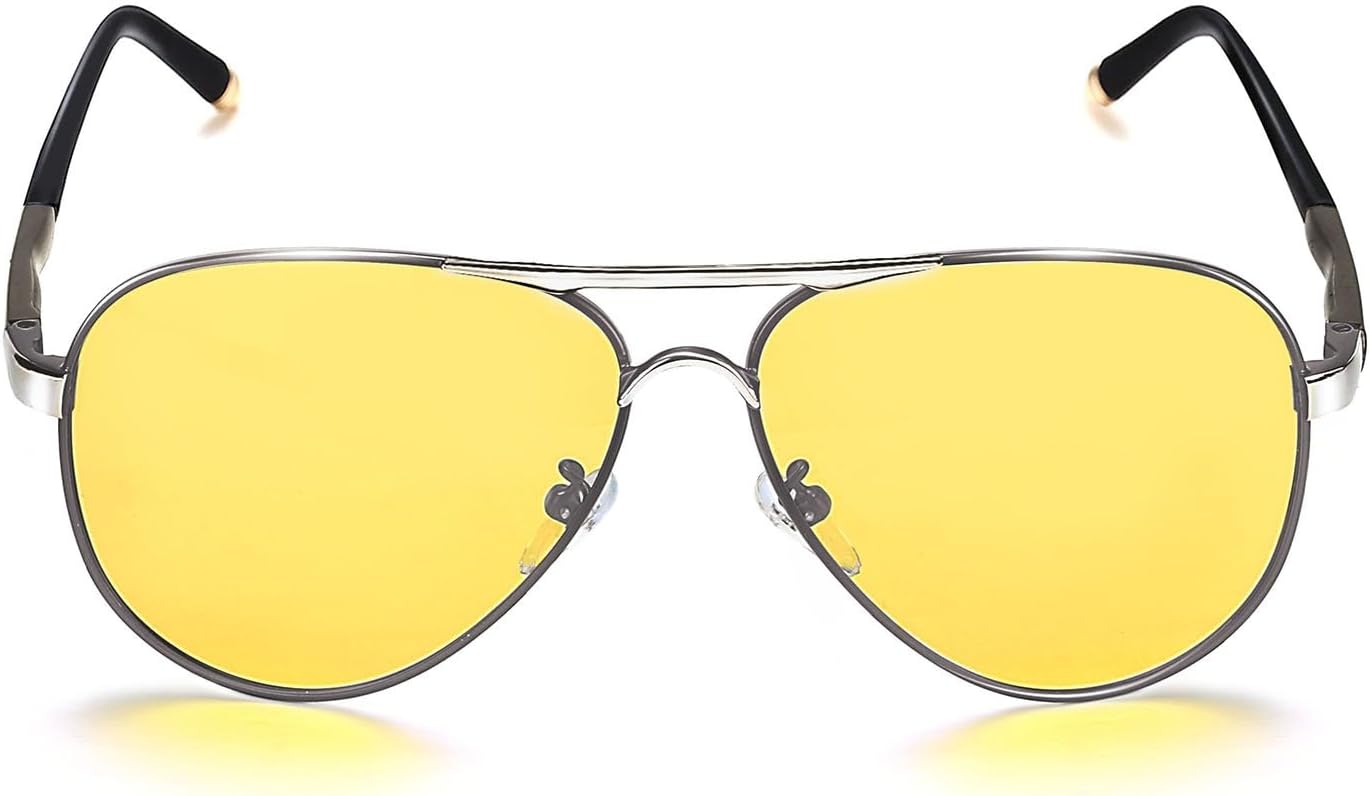 ROCKNIGHT Polarized Aviator Sunglasses for Men Women Metal Flat Top Sunglasses lightweight Driving UV400 Outdoor 58mm