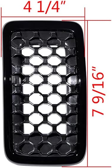 Astra Depot Compatible with 2019 2020 2021 2022 2023 Jeep Cherokee Front Grill Grille Inserts Black Honeycomb Mesh Gloss Trim Cover (7pcs)
