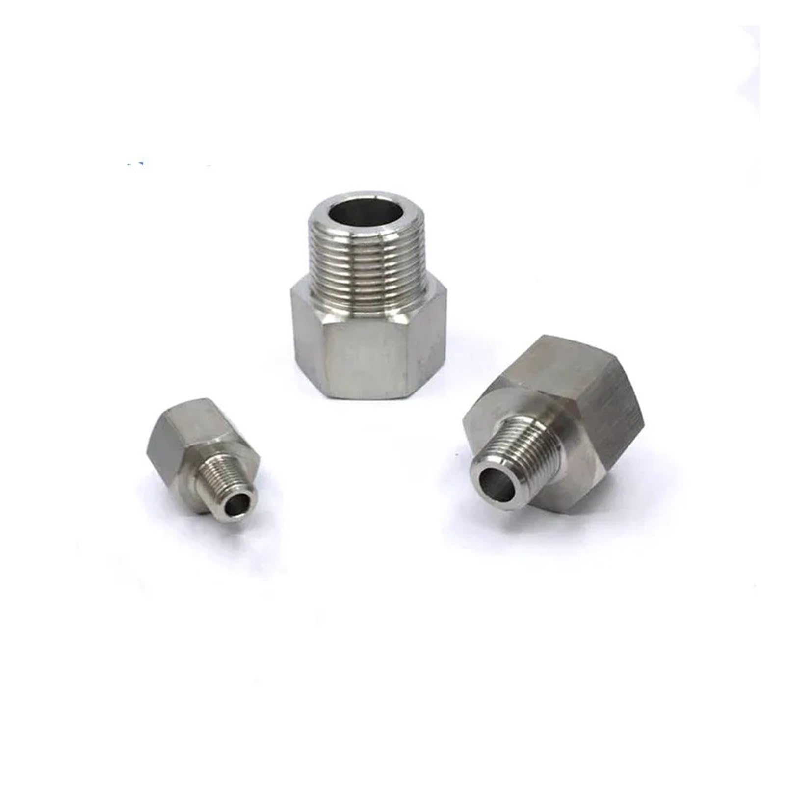 Accesorio de tubería, Adaptador de Conector Resistente a Alta presión de Acero Inoxidable 304 con Rosca Hembra a Macho BSP de 1/8", 1/4", 3/8", 1/2", 3/4"(3/4" x M 3/4")