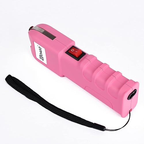 Miniatura 3 de Pistola paralizante - 59 mil millones de pistola aturdidora resistente con linterna LED, incluye correa para la muñeca y funda para cinturón (rosa)