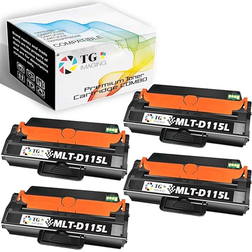 Substituição de toner compatível com imagens TG para Samsung MLT-D115L, pacote com 4, Xpress M2820 M