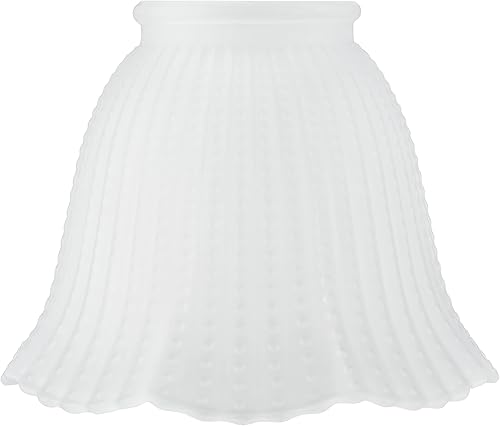 Miniatura 2 de Aspen Creative 23165-4 Pantalla de vidrio de repuesto para ventilador de techo con cuentas esmeriladas de transición, 2-1/4 pulgadas, 4-3/4 pulgadas