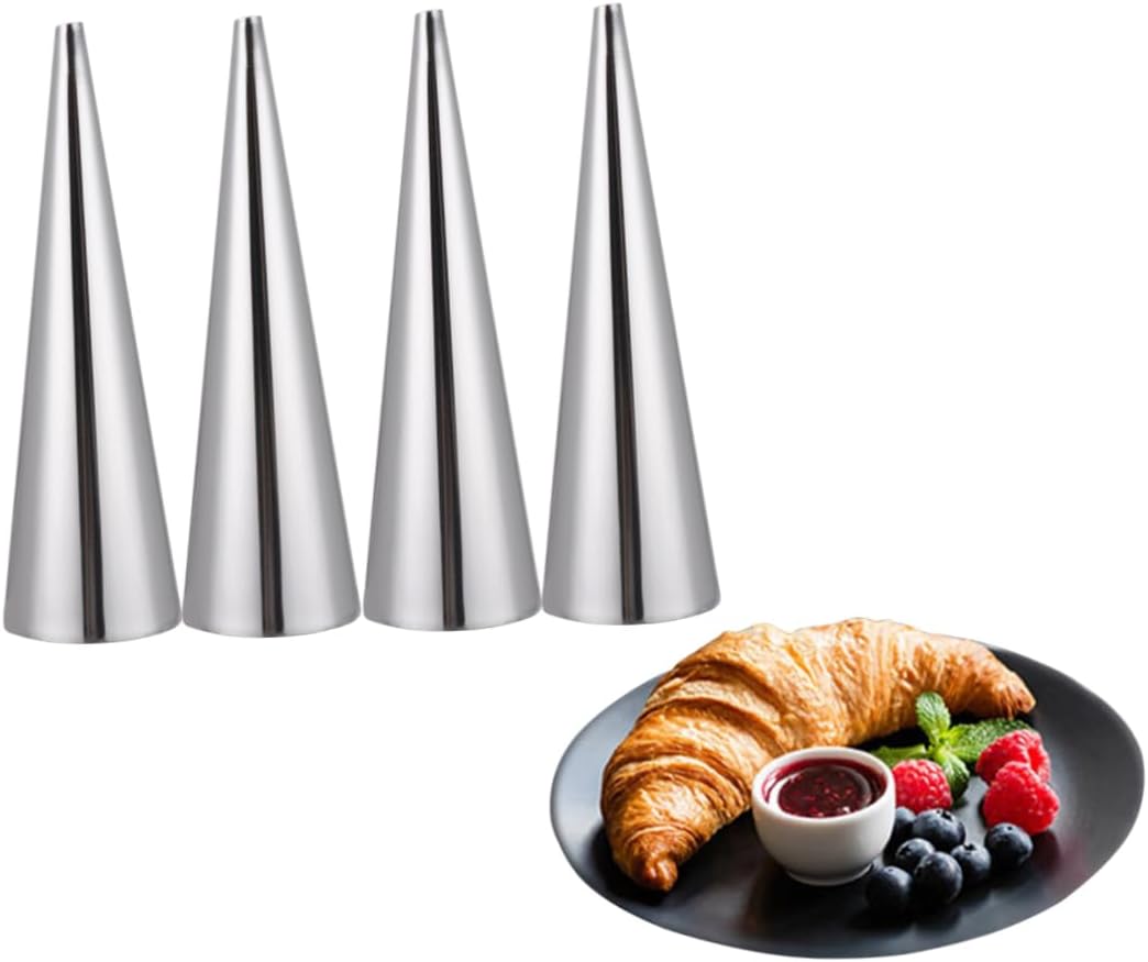Ciieeo 27pcs Non-stick Steel Baking Molds for Bread Reusable Croissant Shaper for Home Baker