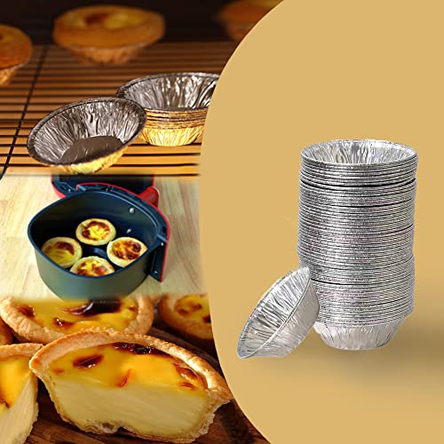 Utoolmart Disposable Egg Tart Molds, 250 Pcs Cake Cups Foil Tart Pie Pans, Aluminum Foil Pie Pans For Baking, Making Tarts, Quiche Pie, Caramel Pudding Etc, Silver #TOP7