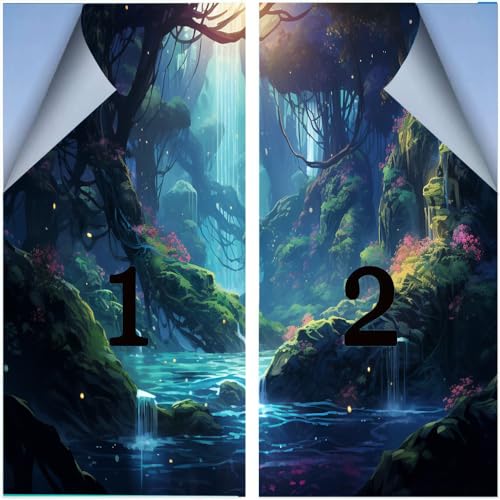 Película translucida para ventana estilo cascada 27.6x47.2 pulg x2 pcs miniatura 3