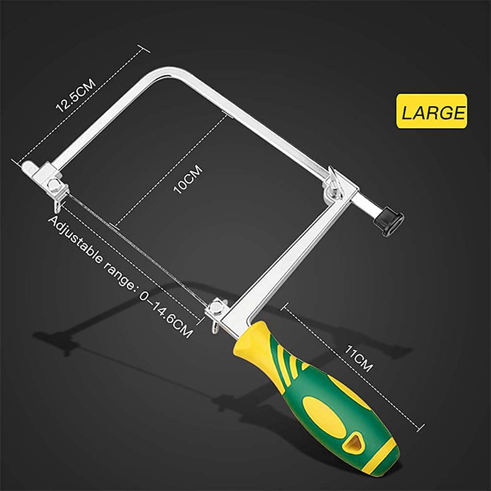 Scie À Chantourner, Scie en Acier pour Couper du Bois, Scie À Métaux, Scie À Bois, Scie À Archet, Camping, Carrelage, Chasse en Céramique, Métal, Plastique, Élagage, Verre, Cadre De Scie Égoïne Multi