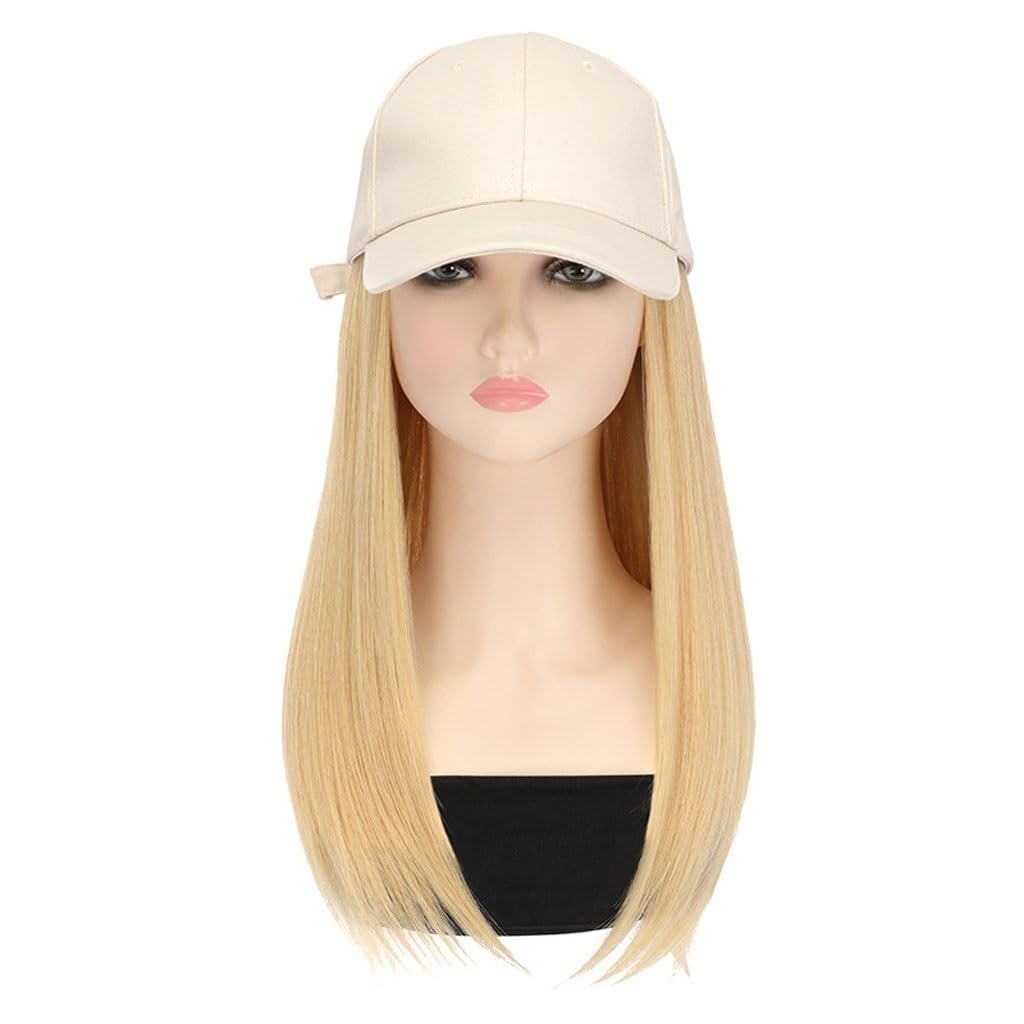 Hat Wig Hat Wig Women's Long Hair Full Head Cover Fashionable Realistic Natural Simulation Wig Cap Adjustable Wig Cap Hat Wigs For Women