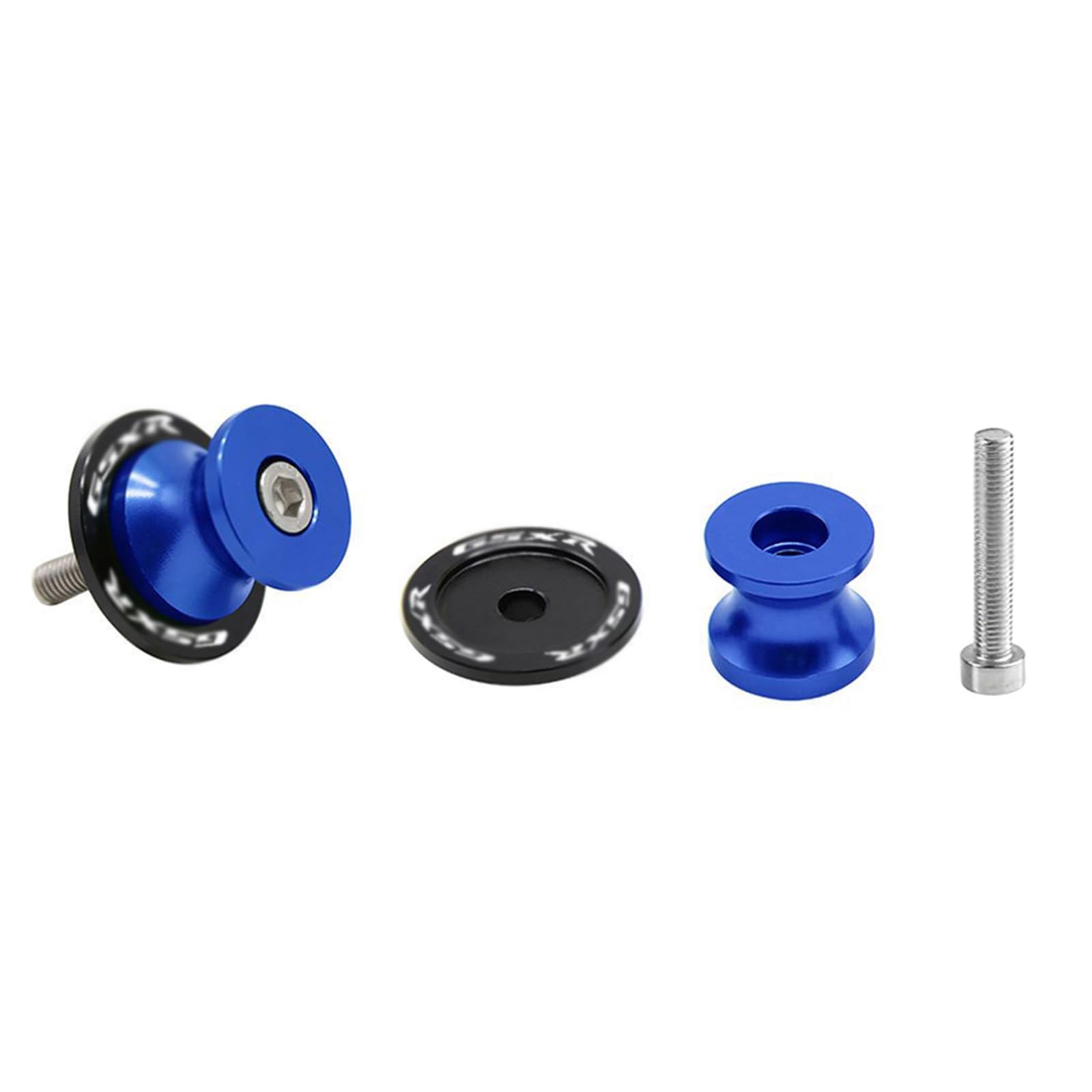2pcs Motociclo 8MM Alluminio Viti del Supporto di Forcellone per GSXR 600 750 1000 (Blu)
