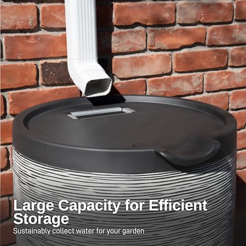 Image of RTS Home Accents 50-Gallon Newport Rain Barrel, Slate Color