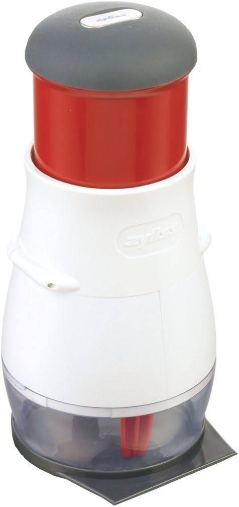 BEPER C107UTT002 Hachoir Manuel avec Corde, Acier Inoxydable/ABS, Blanc/Rouge