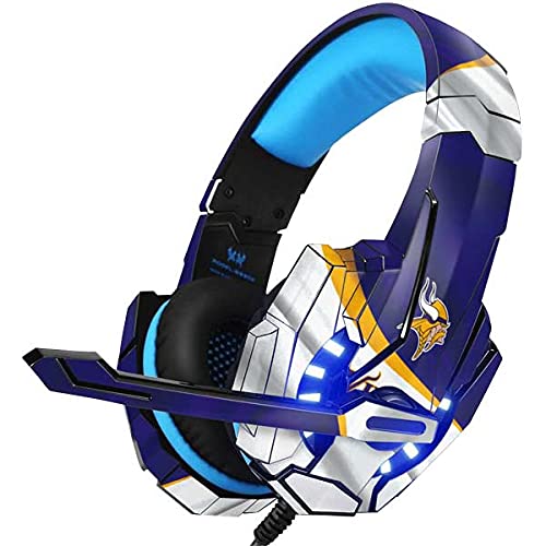Skinit Decal Skin Compatible with BENGOO G9000 Gaming Headset - Officially Licensed NFL Minnesota Vikings Design