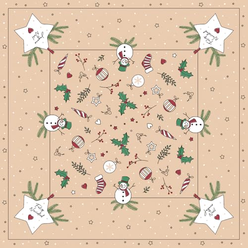 Mank Airlaid Tischdecke Snowman, 80 x 80 cm, 20 Stück -...