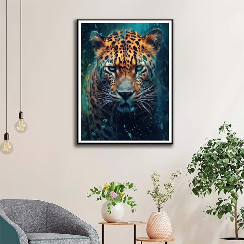 Bricolage diamond painting léopard à offrir pour les passionnés d'art créatif