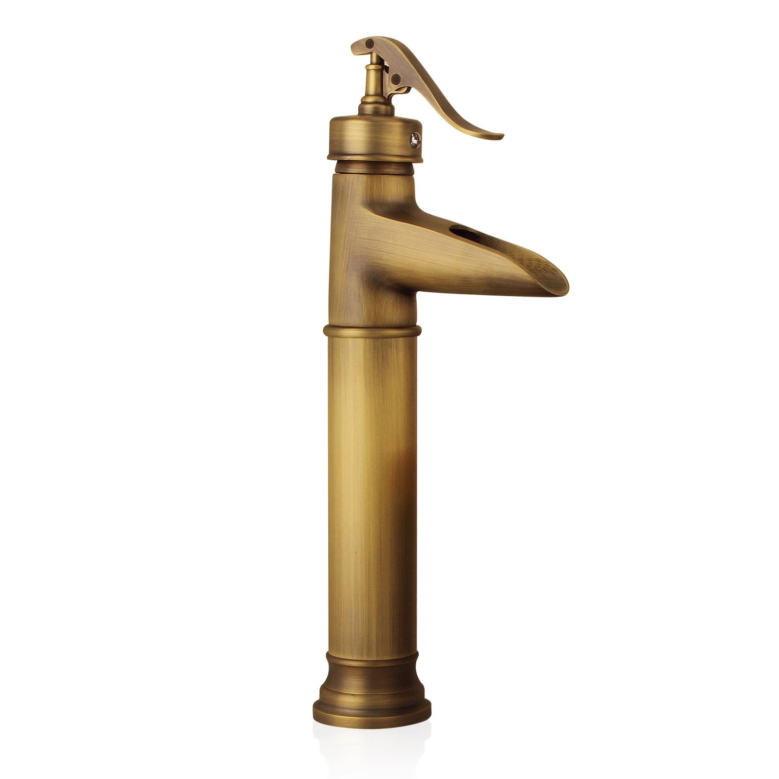 SOHNVWTGD Vintage Waterfall Bathroom Basin Mixer Tap with One Lever Antique Tall Basin Sink Mixer Tap for Bathroom