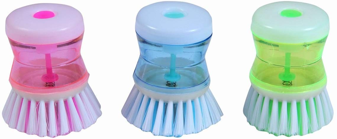 Aravh Trademart Washbasin Plastic Cleaning Brush with Liquid Soap Dispenser(03 Pcs.) (B084P1FBMM) Amazon Price History, Amazon Price Tracker