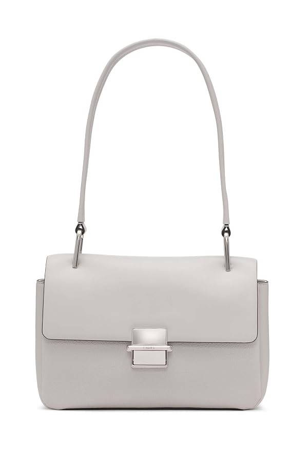 Calvin Klein Clove Triple Compartment Flap Shoulder Bag, Dove Grey, One Size by Calvin Klein - Used condition - US$57.82