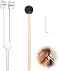 1 Pcs 128 Hz Tuning Forks for Healing, Fork Instrument the Set with Reflex Hammer Aluminum