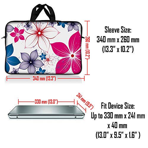 Funda para Laptop 10" - 11" Neopreno con Asa Floral miniatura 4