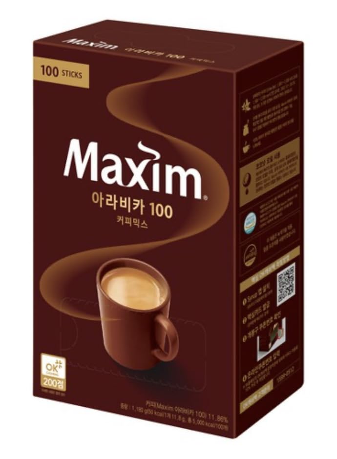 Maxim Instant Arabica 100 Coffee Mix, 11.8g x 100 Sticks