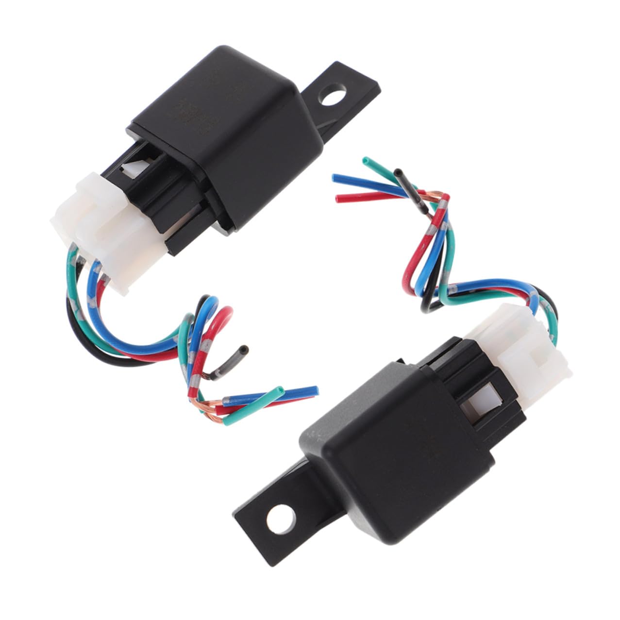 HEMOTON 2pcs Heavy Duty 4-pin Automotive Air Conditioner Relay with Abs Material and Stable Current Transmission for Car Air Conditioning System Vehicle Use Random Color