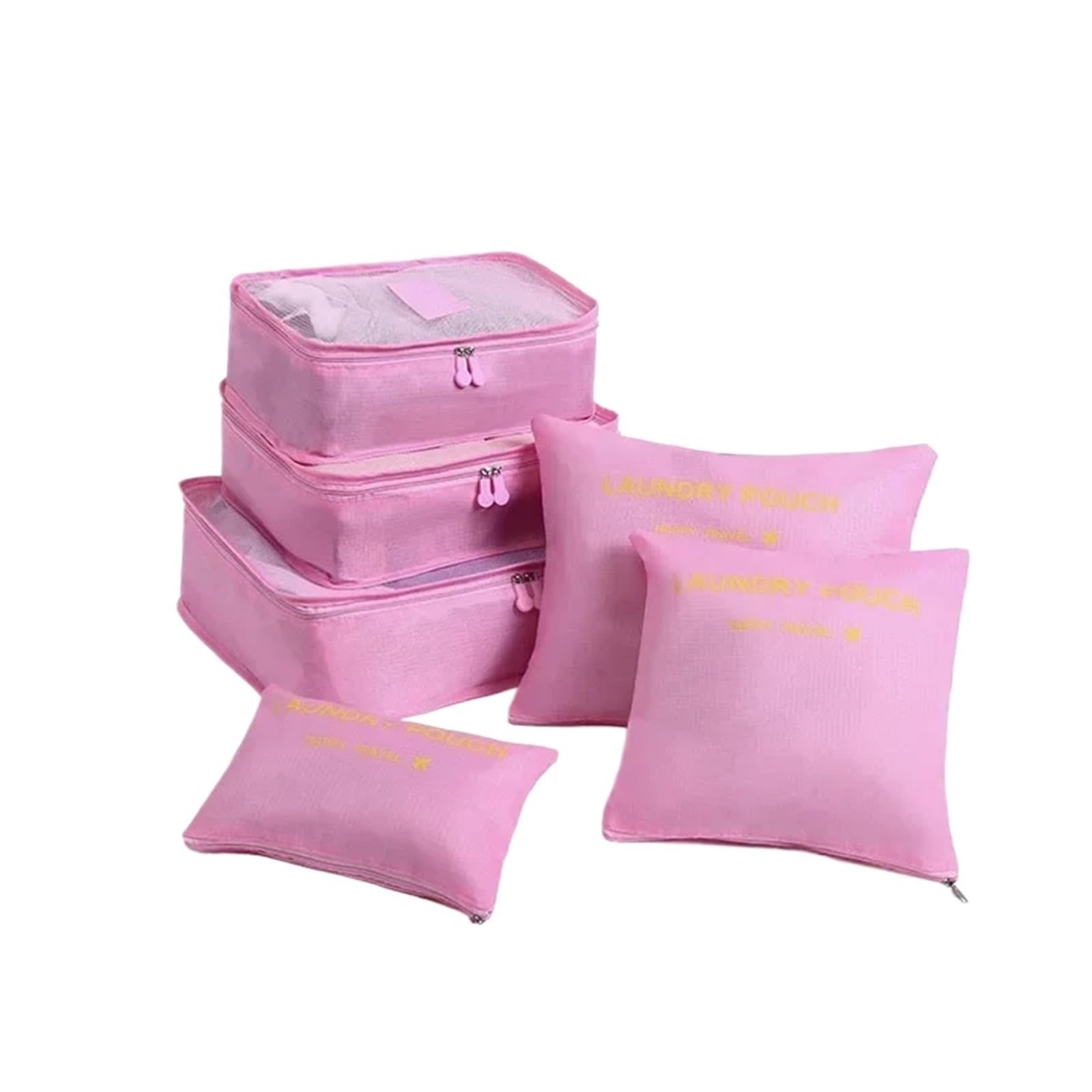 YILWPV Travel Storage Bag Large Capacity Waterproof Clothes Suitcase Organizer Luggage Clothing Underwear With Zipper for Travel(Pink)