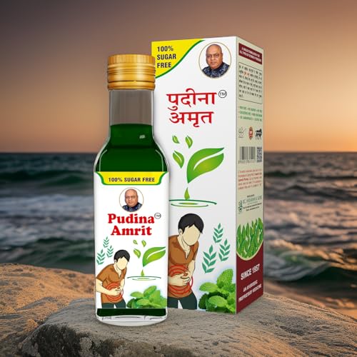 Image of Pudina Amrit Tonic With Ayurvedic Formulation for Improve Digestion & Immune Health, Balance Blood Sugar, Increase Energy, Relieves Constipation-Pack of 1 (100ml)