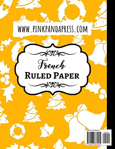 French Ruled Paper: Seyes Grid / Grand Carreaux / Christmas Themed A4 Notebook / Journal / Sheets, For French Calligraphy And Cursive Writing Practice image 4