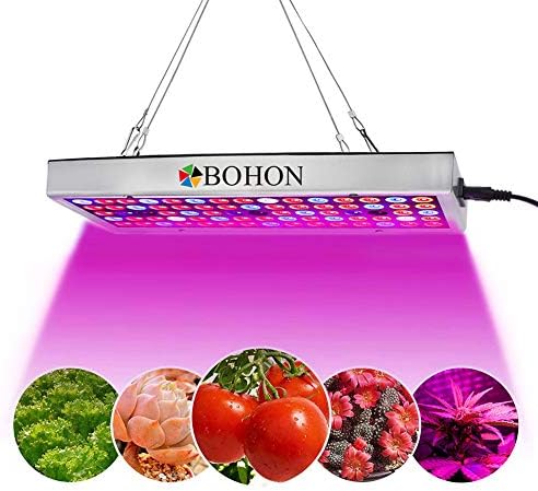 BOHON LED Grow Light, Full Spectrum Panel Grow Lamp with IR UV LED Grow Lights for Indoor Plants, Seedling, Vegetative and Flowering