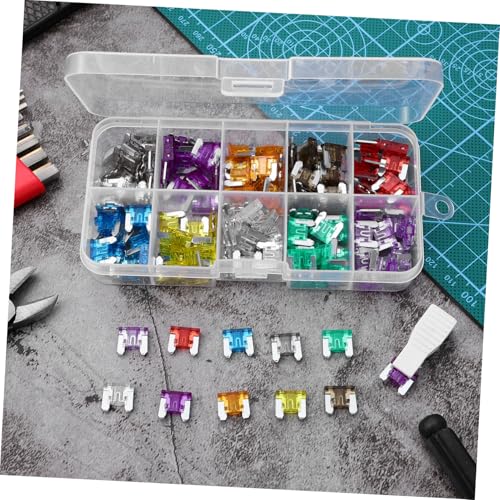 STOBAZA kit de fusibles automotrices 120 piezas con estuche de almacenamiento, surtido completo de mini fusibles para camión y bote para todo vehículo miniatura 4