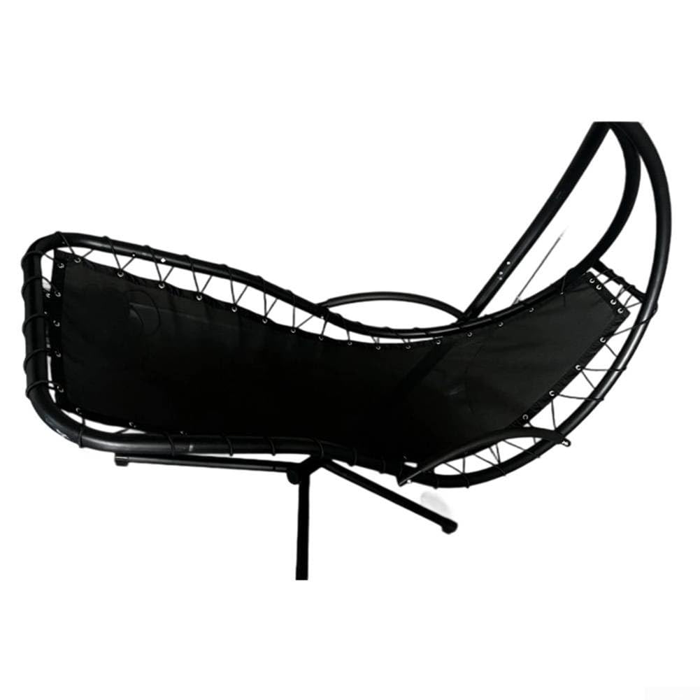 Tissu de rechange pour balancelle suspendue, base de meuble imperméable avec corde pour intérieur et extérieur, 64 x 197 x 23 cm, noir (1 pièce sans poches)