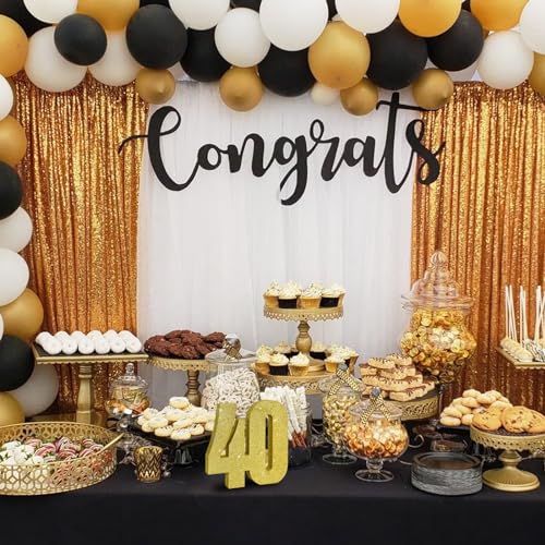 Image of TONIFUL 40th Birthday Decoration for Men and Women,40th Anniversary Decoration,Glod Glitter 40th Birthday Centerpieces for Party Decoration,Number 40 Centerpiece Table Decoration