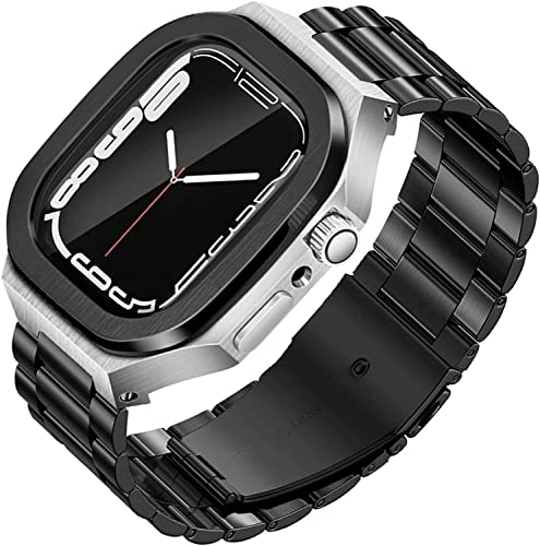 Kit modification Apple Watch en acier inoxydable boîtier luxe pour iWatch 8 7 45mm