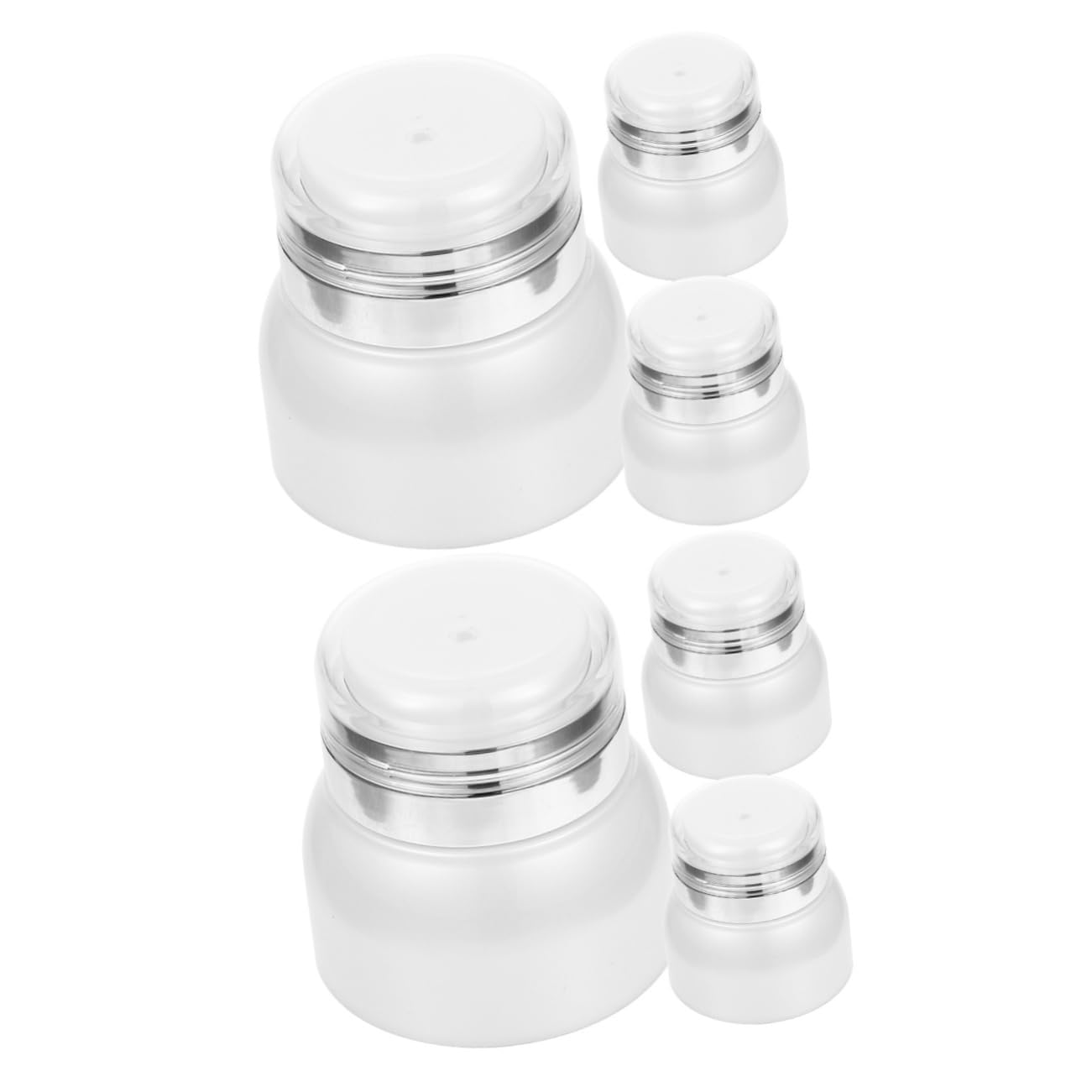 Baluue 2 Sets Kosmetikbehälter Mit Deckel Kulturflaschen in Reisegröße Airless-pump-lotionspender Kompakt Und Leicht Für Einfaches Tragen 3 Stück X 2