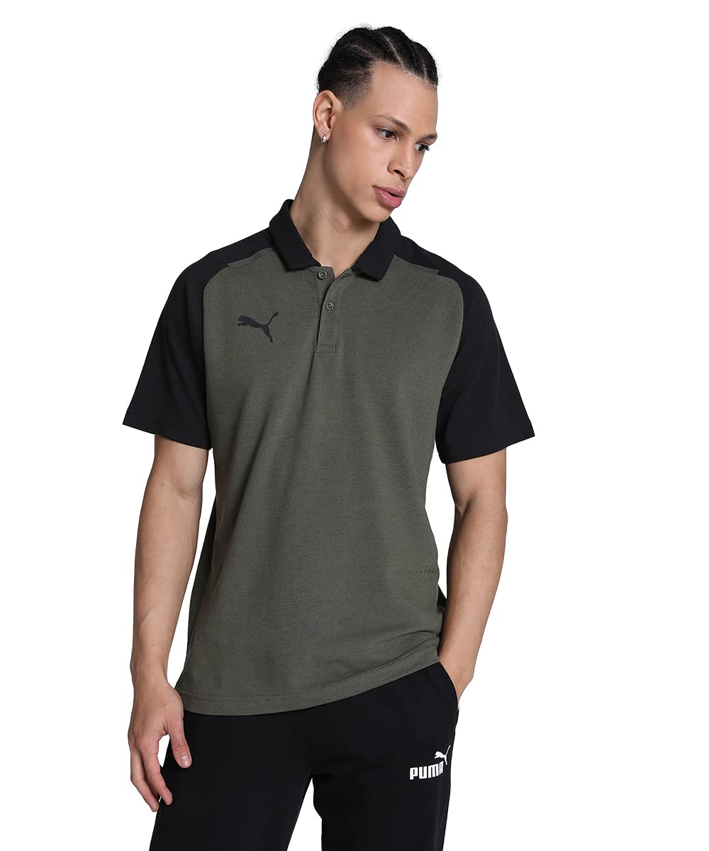 PUMA teamCUP Casuals Polo,Green Moss,XL