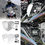 🌟[Packungsinhalt]——1 Stück *für R1200GS 2019 Scheinwerferabdeckung mit Befestigungsmaterial.[Farbe]——Klar/leicht getönt.Wie abgebildet.