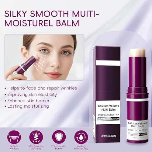 Image of Calcium Volume Multi Balm Wrinkle Core Stick with Collagen Extract, Anti-Wrinkle, Dark Circles, Moisturising, 9g (Style-19)
