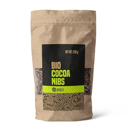 VanaVita BIO Kakaonibs - Ungeröstete, natürliche, zerkleinert Kakaostückchen, ohne Zusatzstoffe, reich an Ballaststoffen & Antioxidantien, Superfood für Müsli, Porridge, Joghurt, 250 g VanaVita BIO Kakaonibs - Ungeröstete, natürliche, zerkleinert Kakaostückchen, ohne Zusatzstoffe, reich an Ballaststoffen & Antioxidantien, Superfood für Müsli, Porridge, Joghurt, 250 g