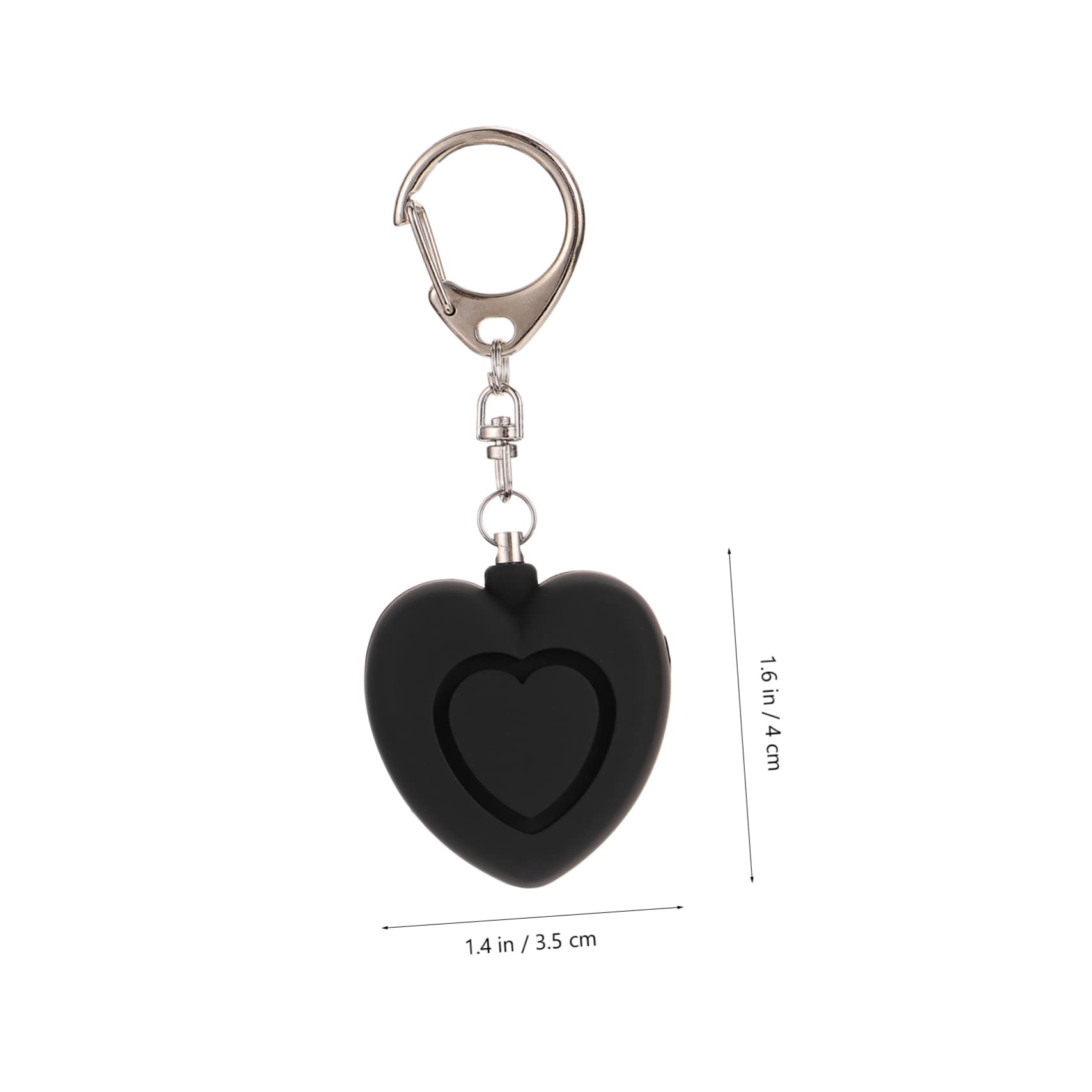 Uonlytech 3piezas Alarma Personal Forma De Corazón con Luz Led para Seguridad Llavero Compacto para Mujeres y Mayores para Emergencias y Protección Personal