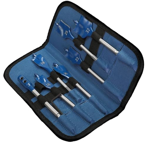 Bosch 7X Expert Self Cut Speed Spade Drill Bit Set (for Softwood, Particleboard, Ø 16,0, 18,0, 20,0, 22,0, 25,0, 32,0 mm, Professional Accessory Drill Driver)